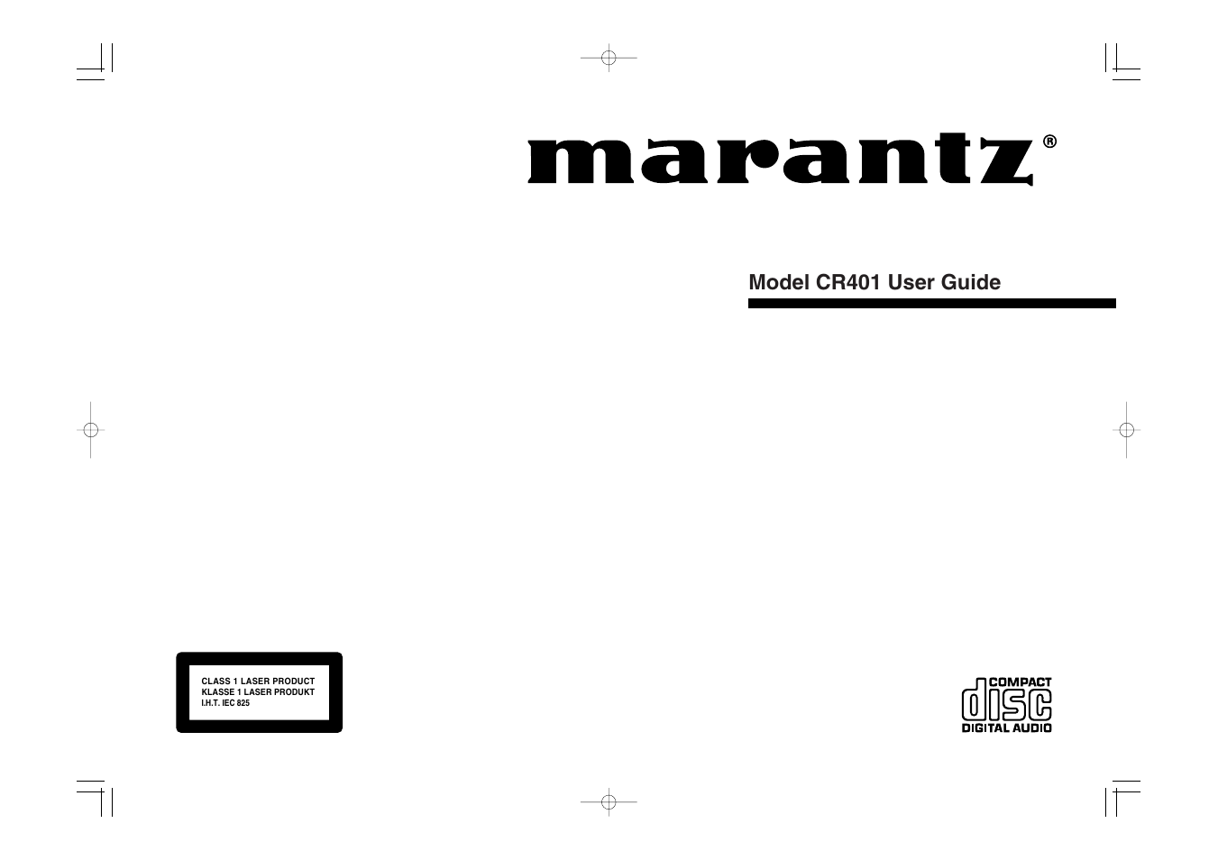 Marantz CR401 User Manual | 29 pages