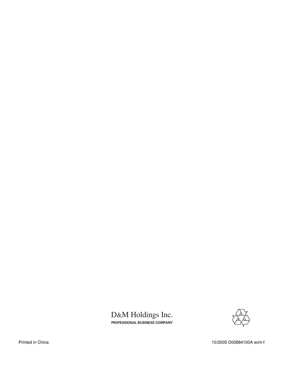 M holdings inc | Marantz CDR632 User Manual | Page 40 / 40