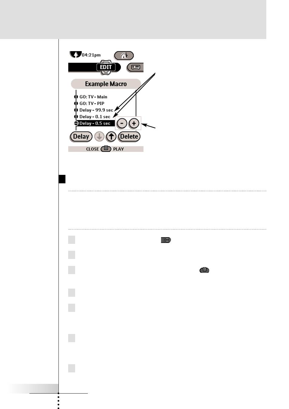 Reference, Recording a macro step by step | Marantz RC5000i User Manual | Page 46 / 64