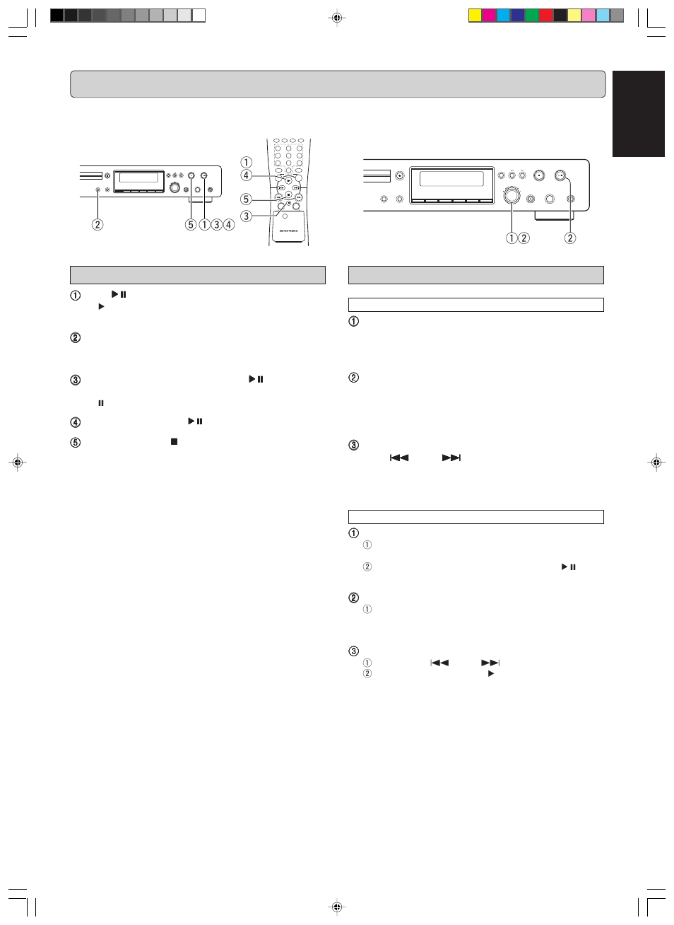 Playing, English, Selecting a track | Qw w | Marantz DR6000 User Manual | Page 15 / 25