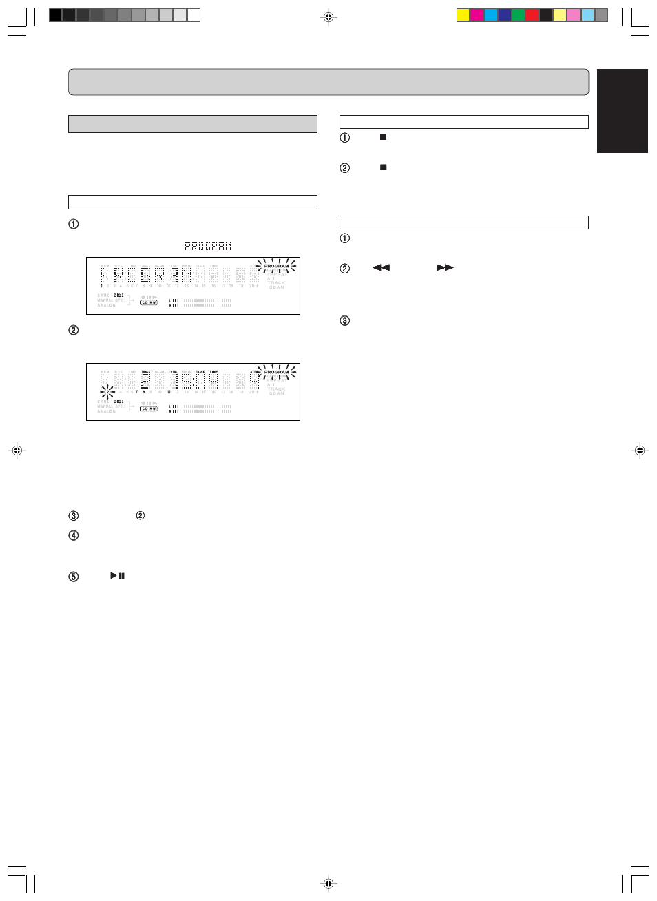 Programming, English, Programmed play | Marantz DR6000 User Manual | Page 17 / 25