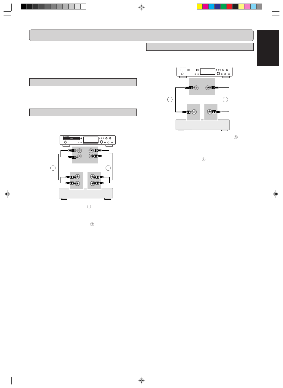 Installation, English, Digital coaxial connections | The following options are available, Analog connections | Marantz DR6000 User Manual | Page 7 / 25