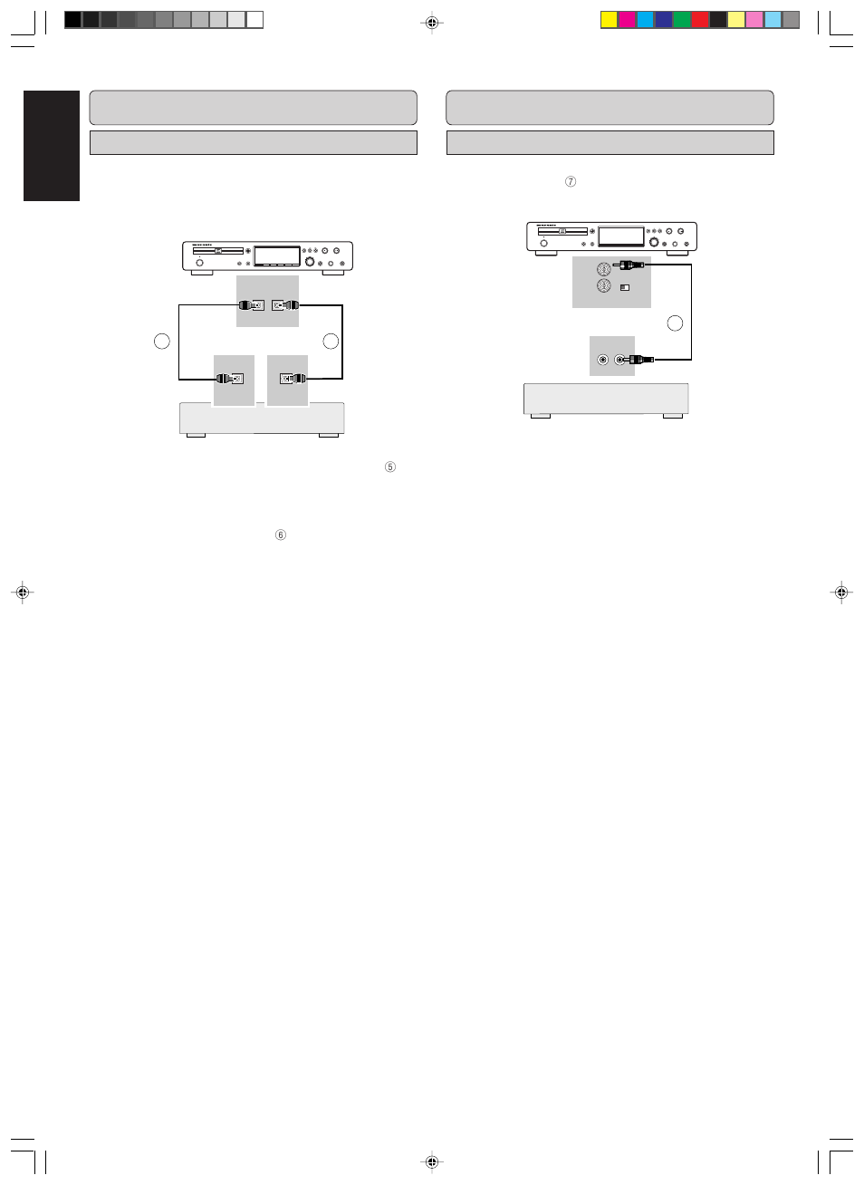 Installation d-bus connection, English, Digital optical connections | Remote control cable connections | Marantz DR6000 User Manual | Page 8 / 25