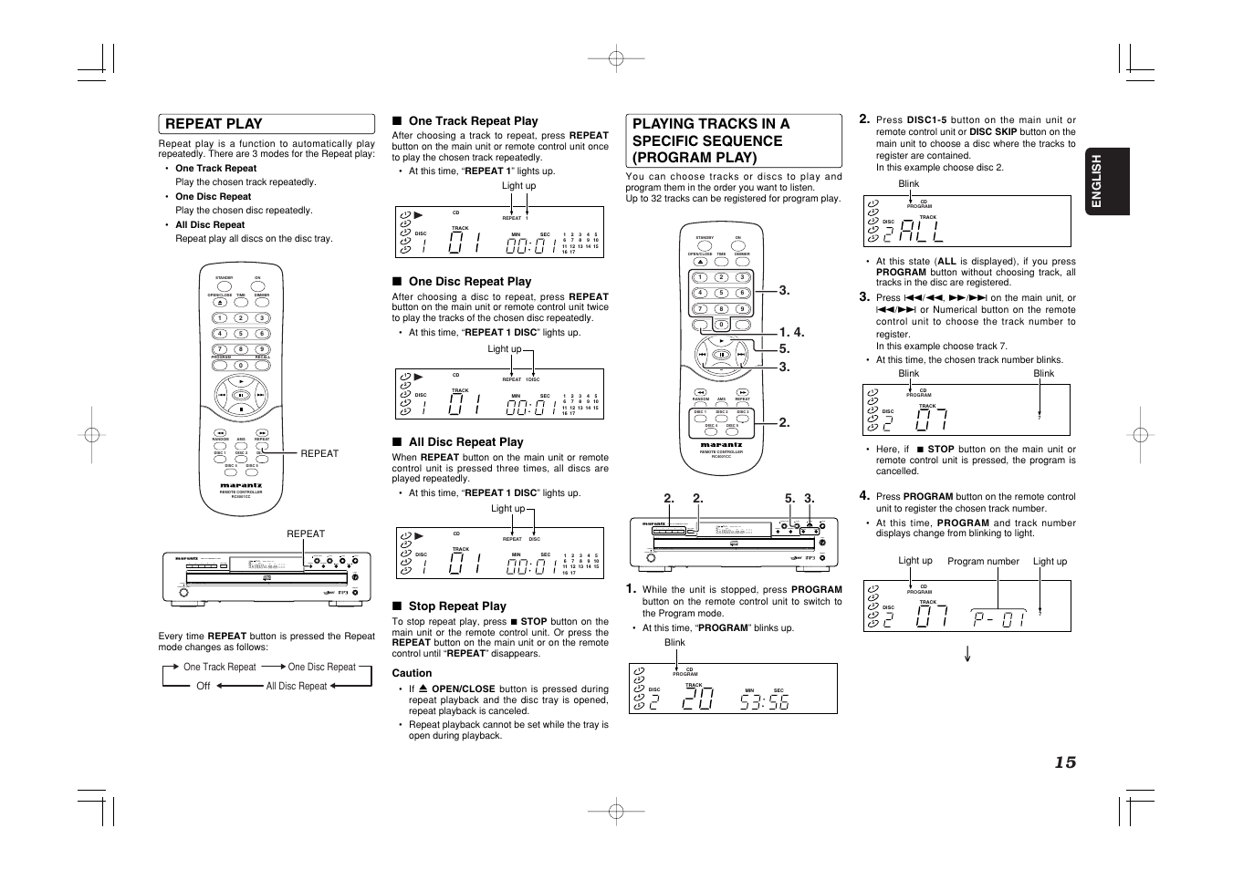 Repeat play | Marantz CC4001 User Manual | Page 18 / 24