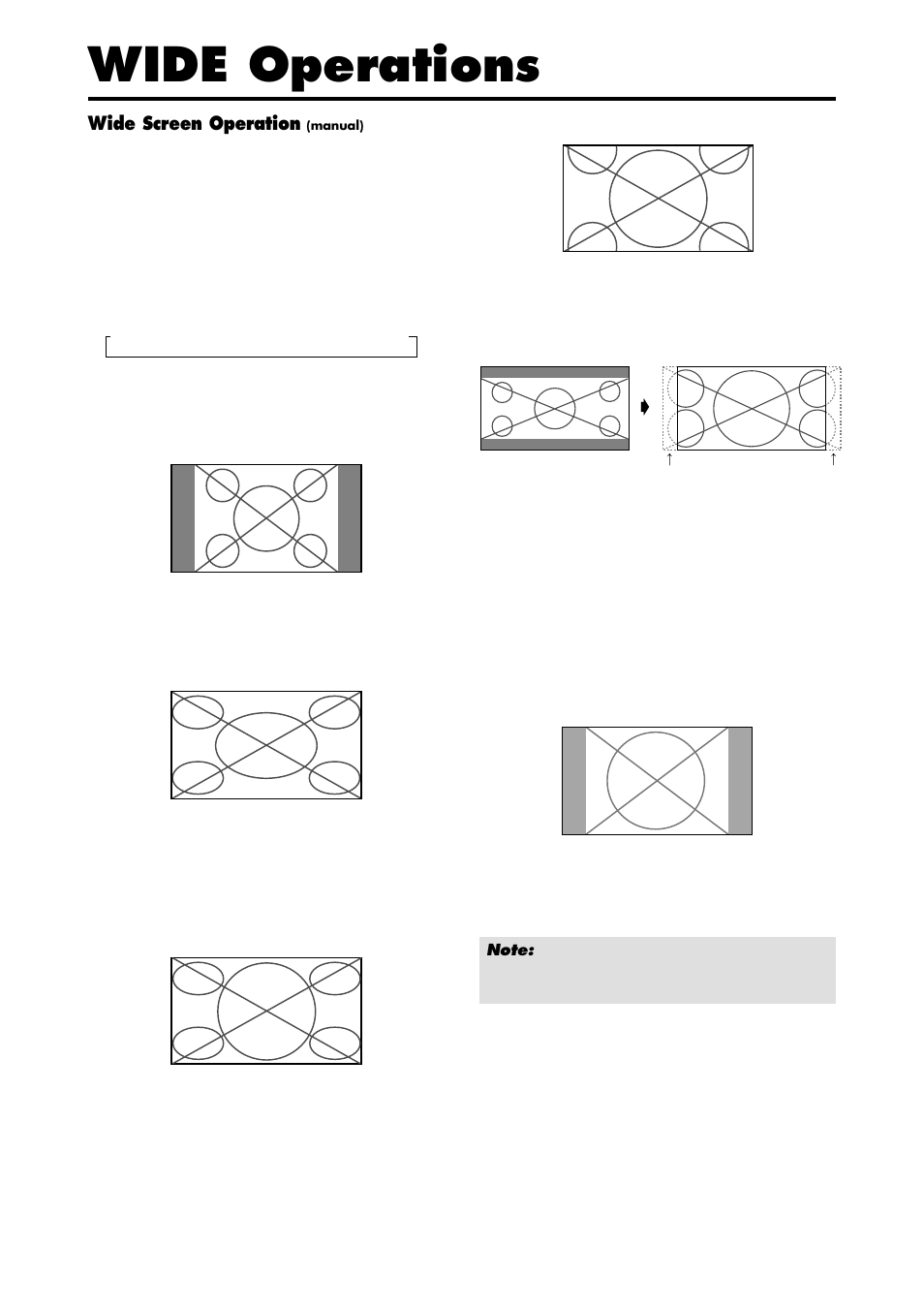 Wide operations, Wide screen operation | Marantz PD4240D User Manual | Page 20 / 60