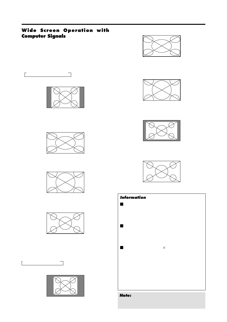 Wide screen operation with computer signals | Marantz PD4240D User Manual | Page 21 / 60