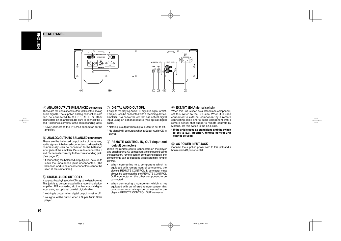 Marantz SA-11S1 User Manual | Page 10 / 19