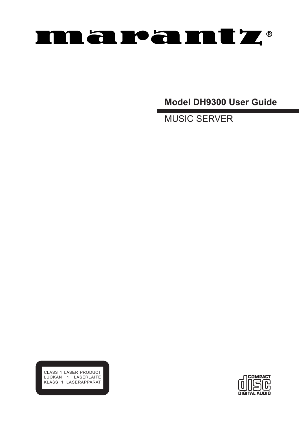 Marantz DH9300 User Manual | 132 pages