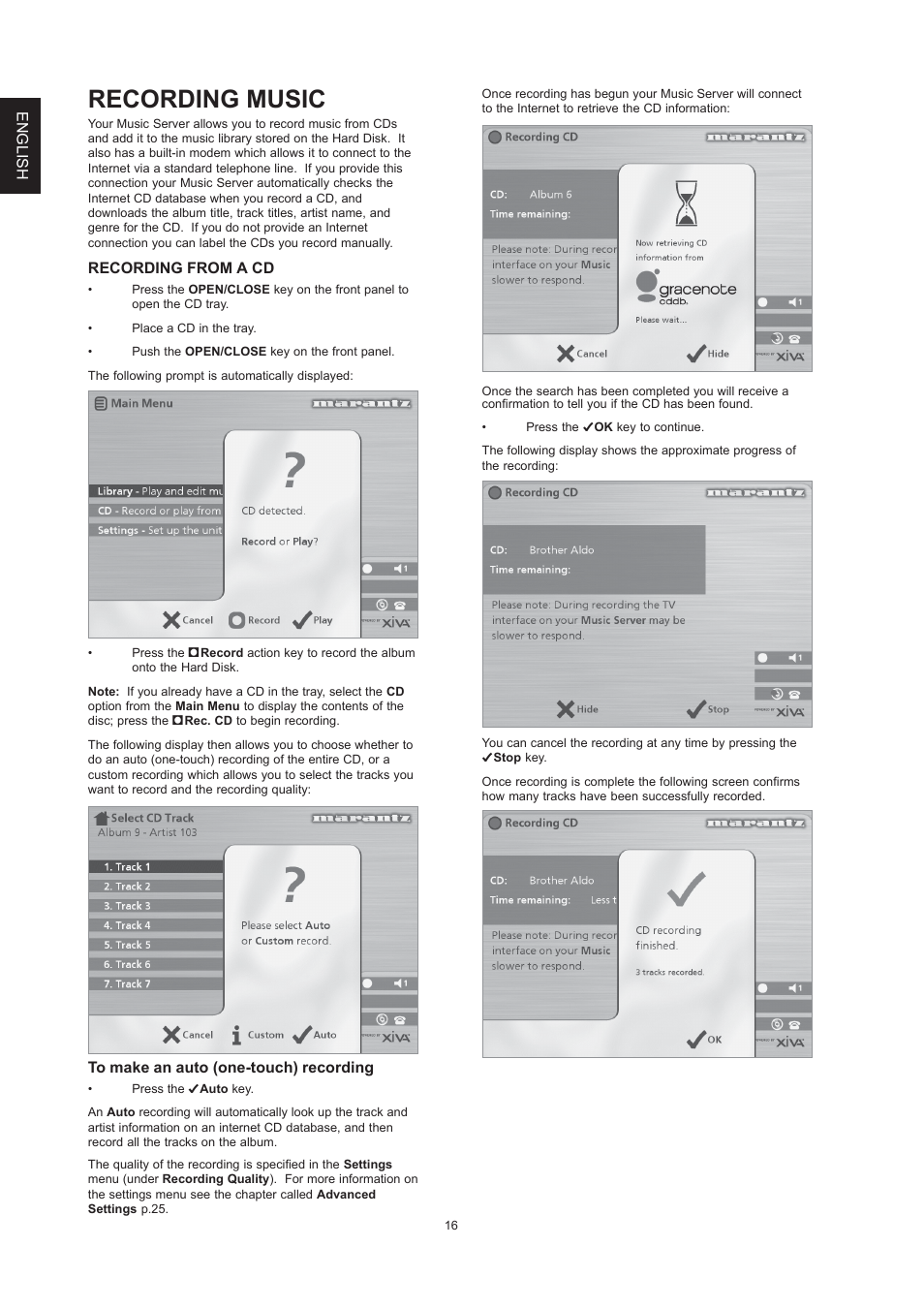 Recording music | Marantz DH9300 User Manual | Page 18 / 132