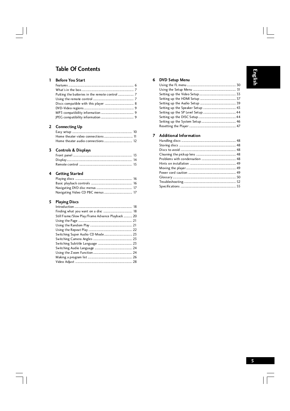 Marantz DV7600 User Manual | Page 5 / 56