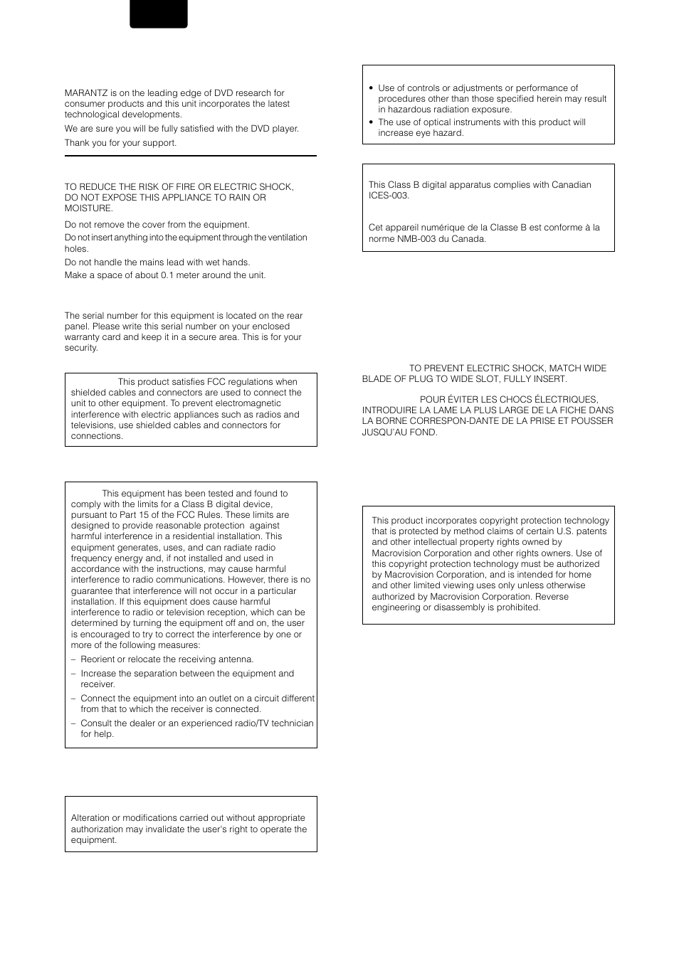 Marantz DV-12S1 User Manual | Page 2 / 69