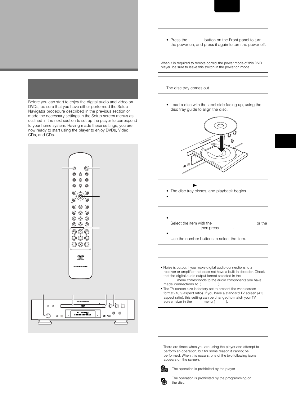 Getting started using your dvd player, Playing dvds, video cds and cds, Dvd vcd cd | English | Marantz DV-12S1 User Manual | Page 25 / 69