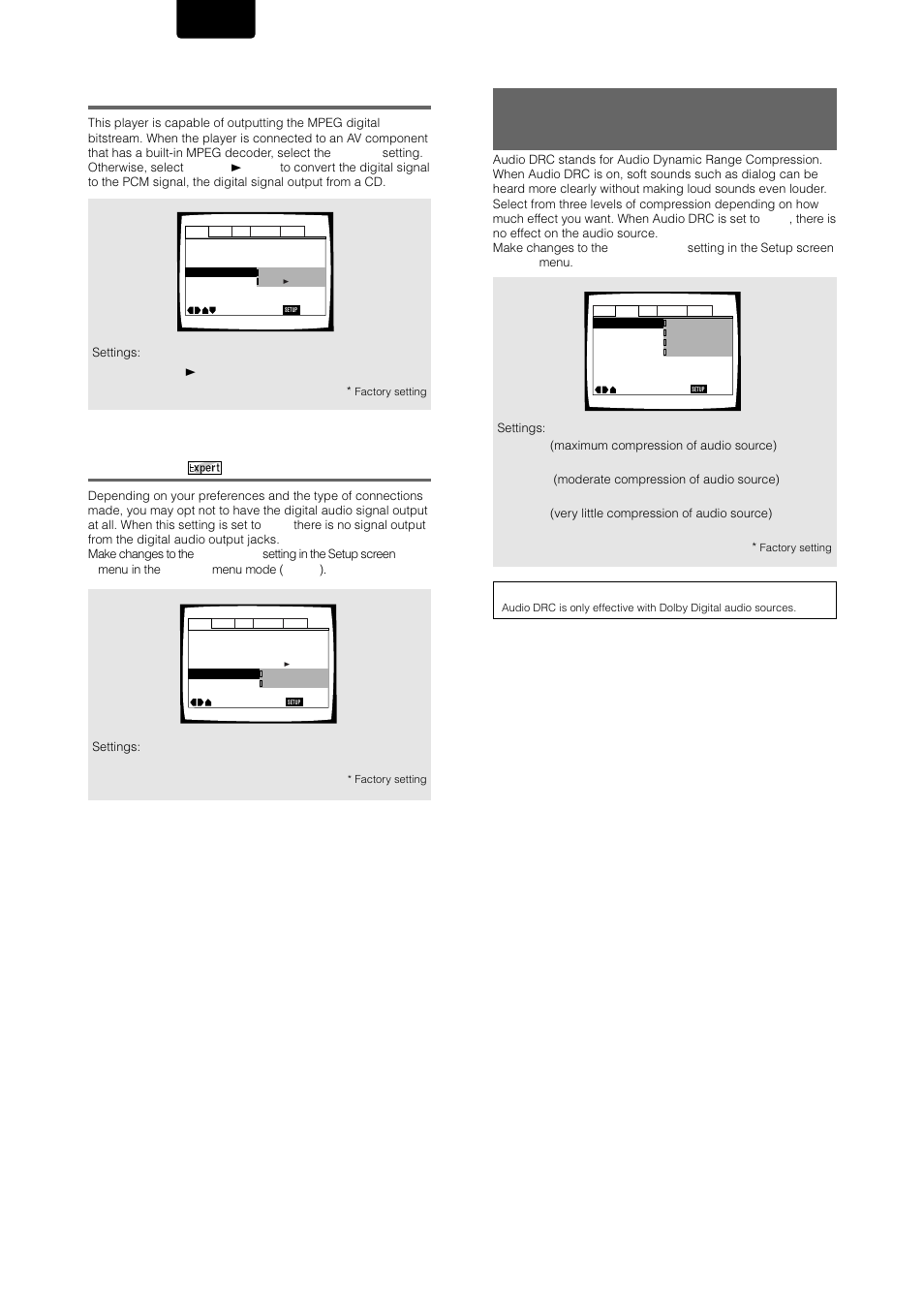 Digital out, Mpeg out, English | Marantz DV-12S1 User Manual | Page 32 / 69