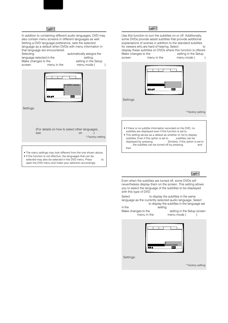 Selecting a dvd menu language preference, Forcing subtitles to be displayed, English | Marantz DV-12S1 User Manual | Page 44 / 69