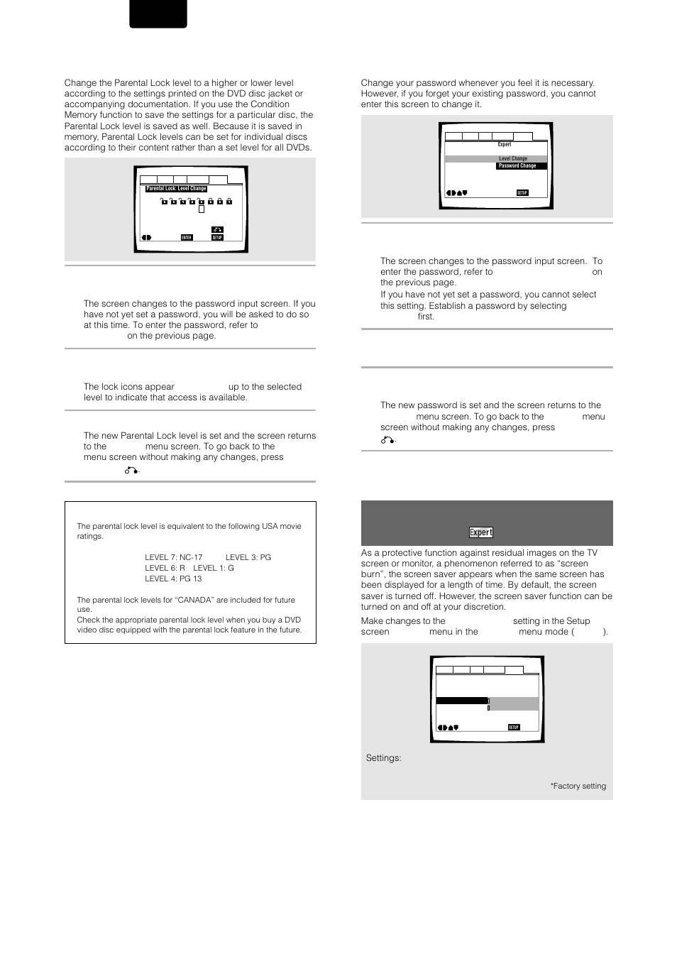 Turning the screen saver on and off, English | Marantz DV-12S1 User Manual | Page 46 / 69
