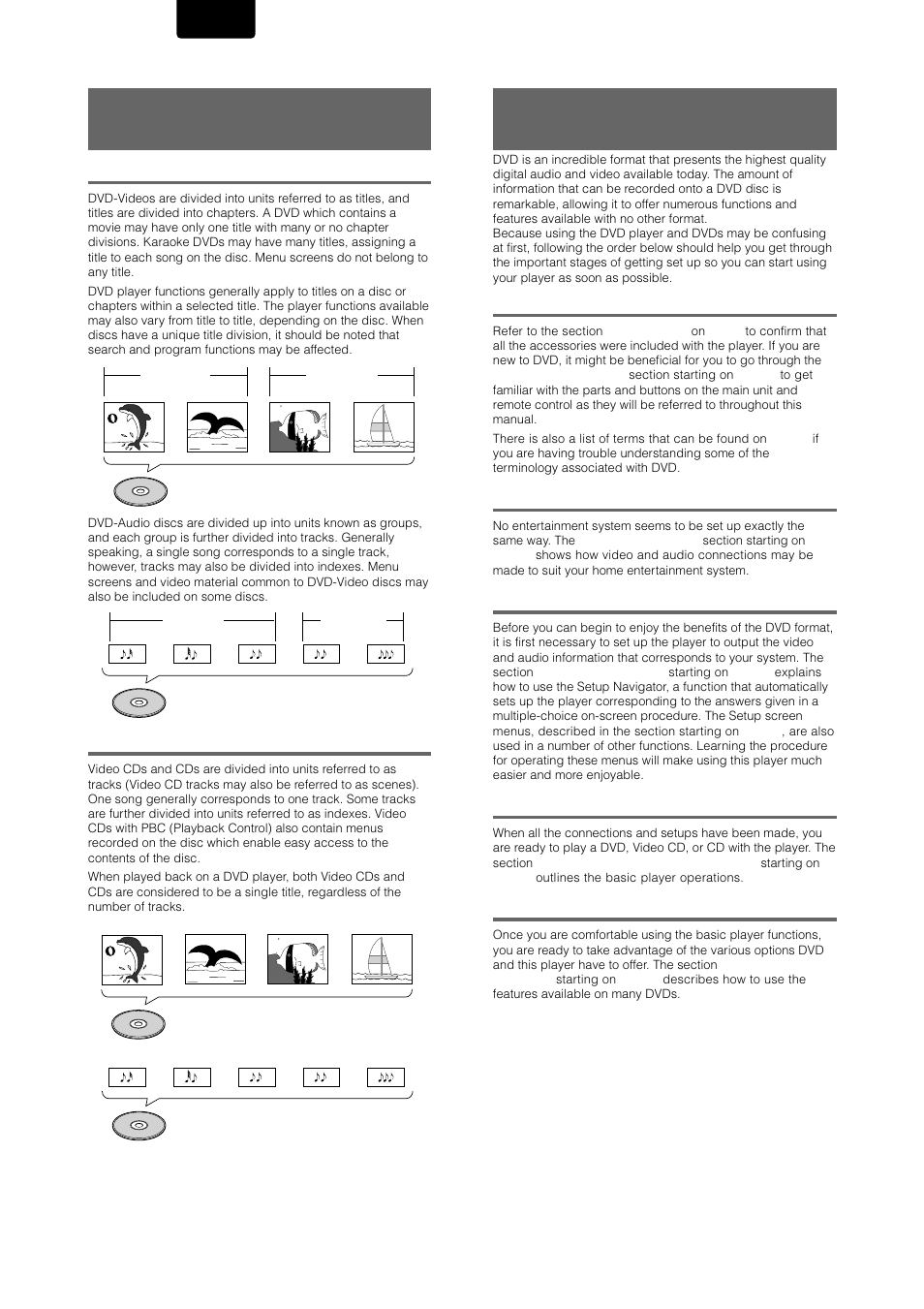 Differences in disc composition, How to proceed in this manual, Get familiar with the player | Make the necessary connections, Set up the necessary player menus, Play a disc, Enjoy the many features available, Video cd/cd | Marantz DV-12S1 User Manual | Page 6 / 69