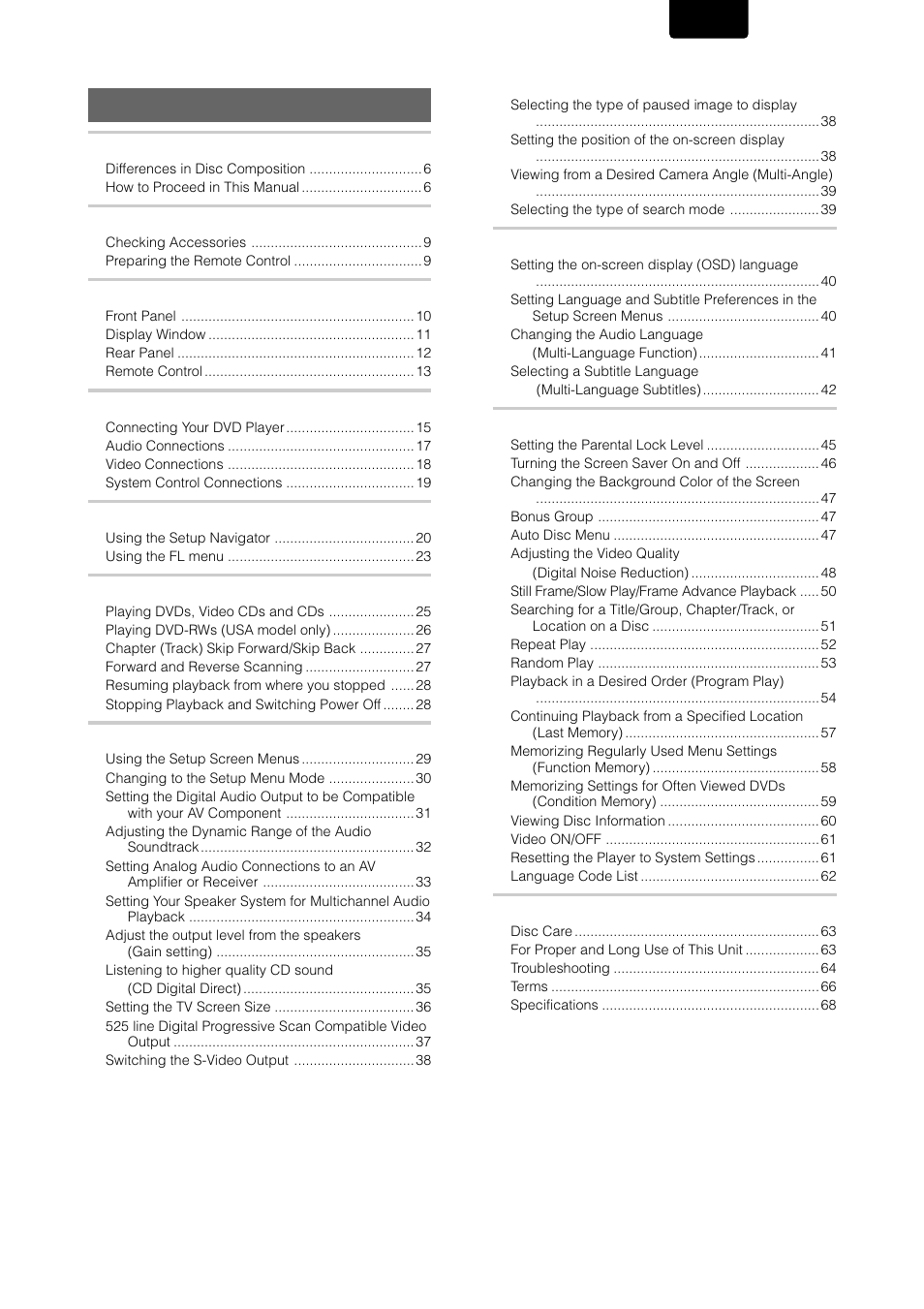 Marantz DV-12S1 User Manual | Page 7 / 69