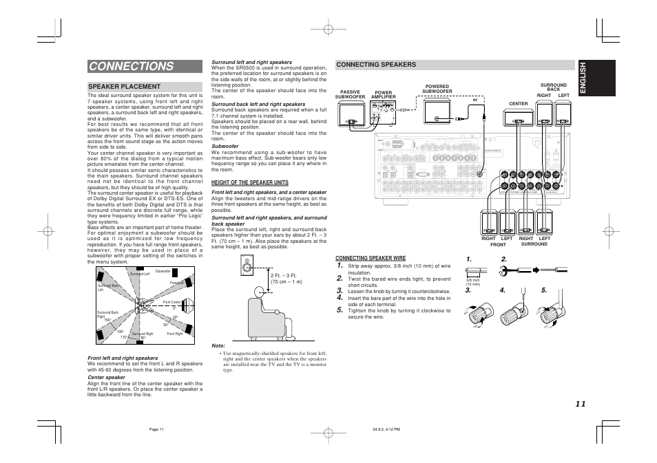 Connections | Marantz SR5500 User Manual | Page 14 / 41