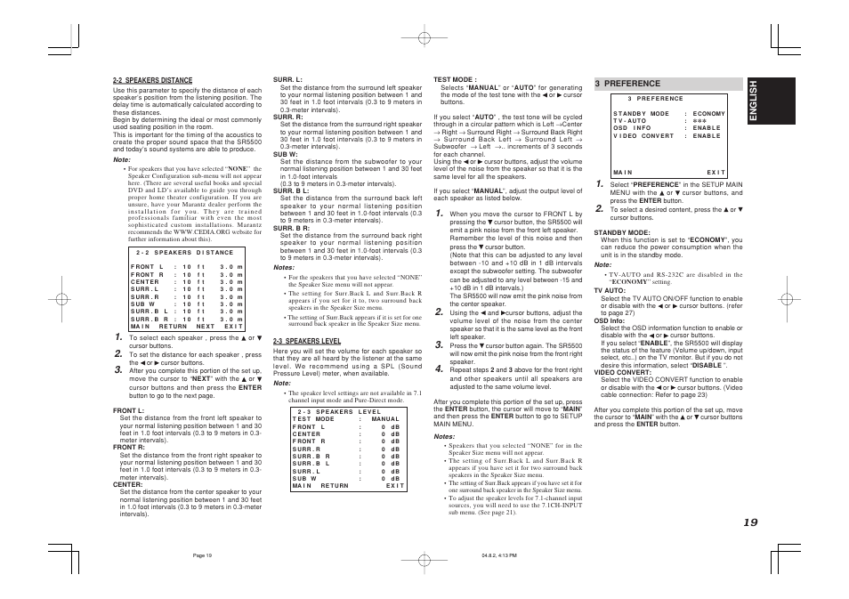 Marantz SR5500 User Manual | Page 22 / 41