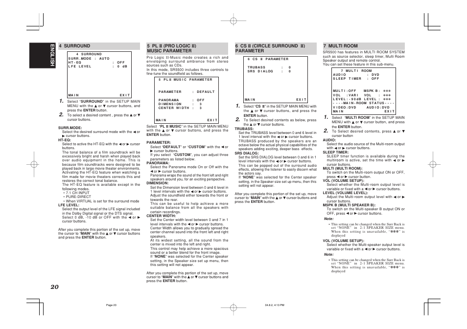 Marantz SR5500 User Manual | Page 23 / 41