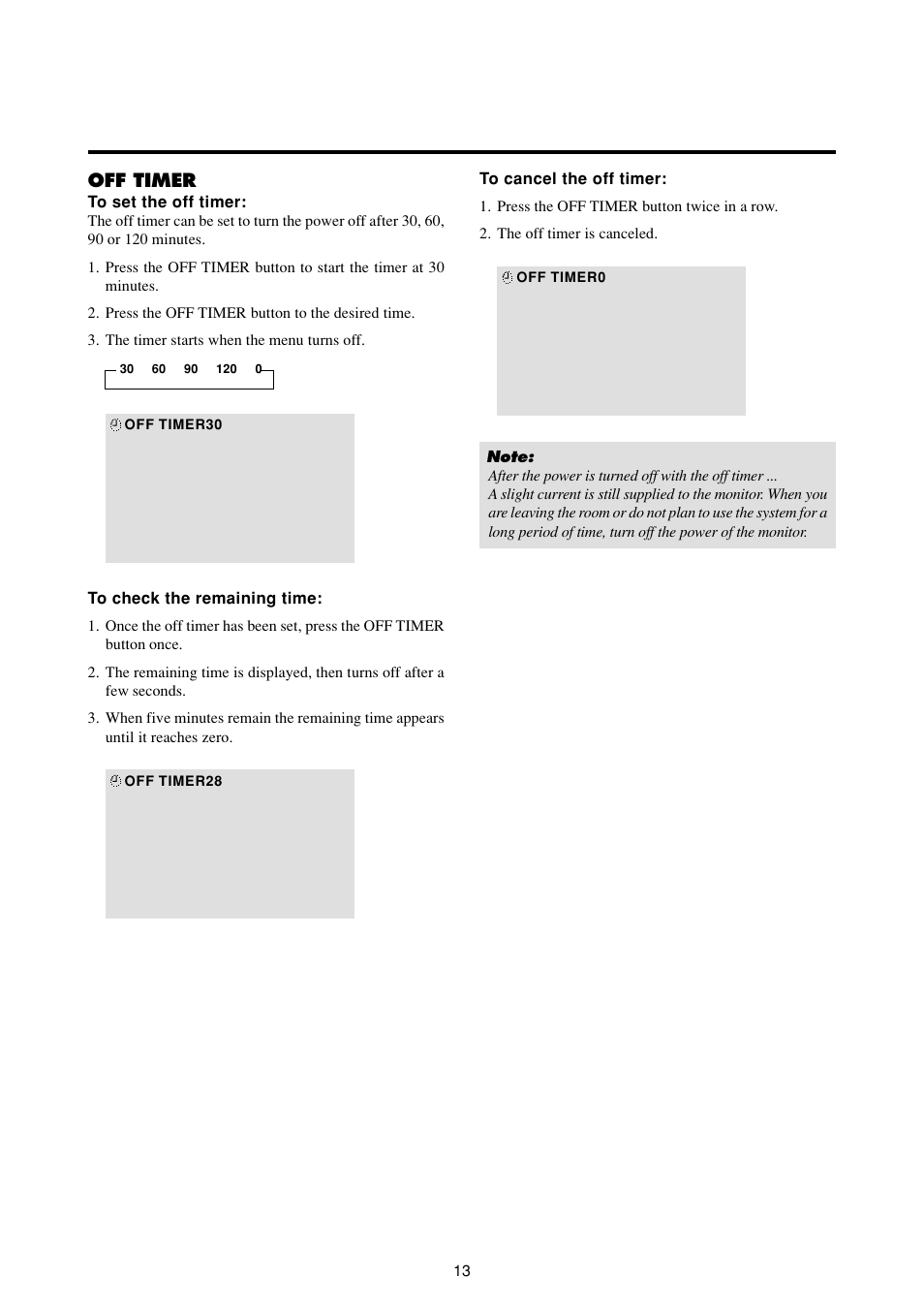 Off timer | Marantz PD6120D User Manual | Page 20 / 60