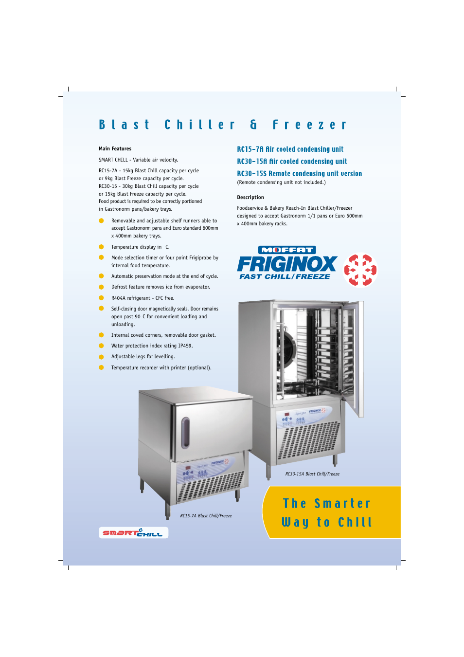Moffat Friginox RC15-7A User Manual | 2 pages