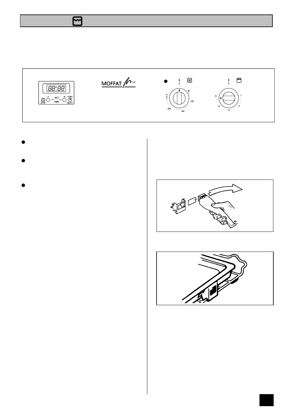 The grill | Moffat MD 900 B/W User Manual | Page 19 / 36
