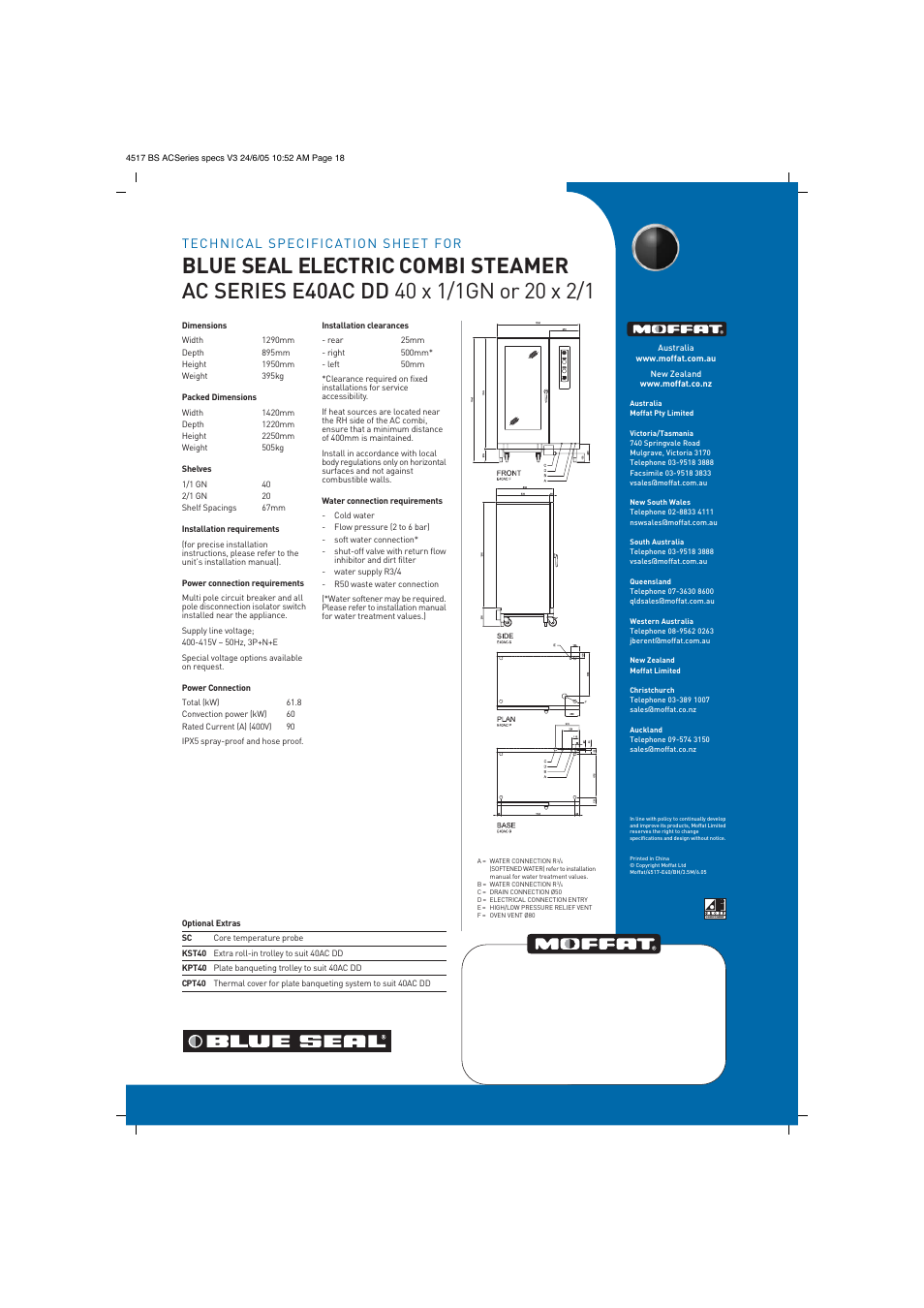 Moffat Blue Seal E40AC User Manual | Page 2 / 2