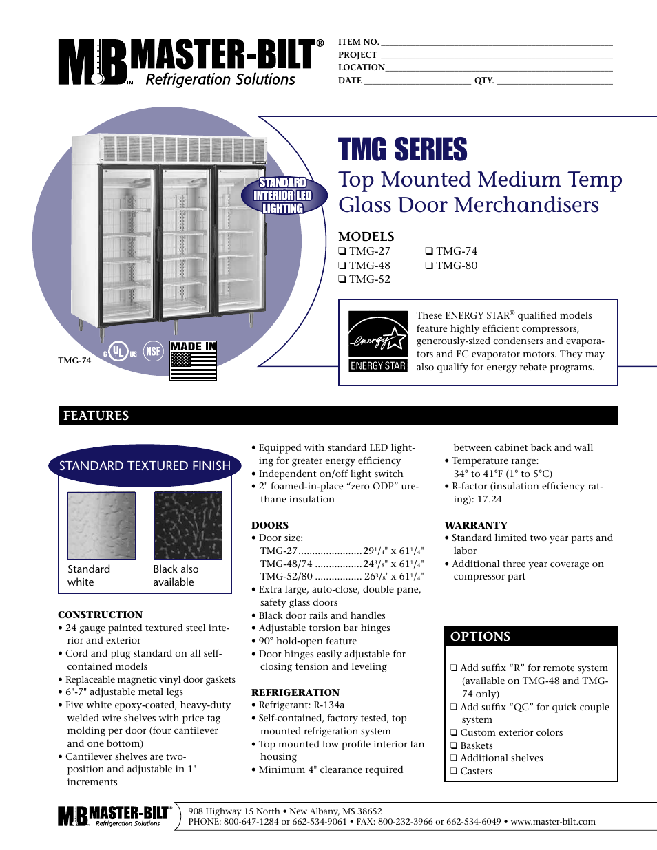 Master Bilt TMG-52 User Manual | 2 pages