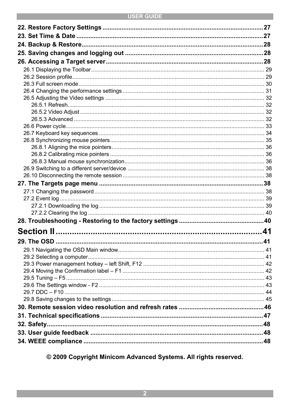 Minicom Advanced Systems Minicom Smart 216 User Manual | Page 3 / 50