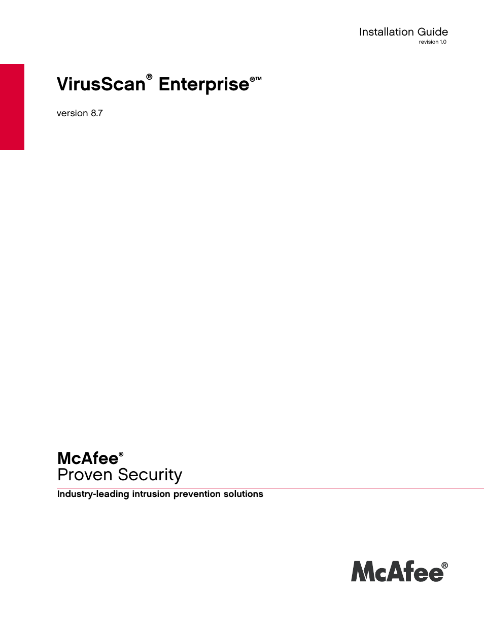 Virusscan, Enterprise, Mcafee | Proven security | McAfee VIRUSSCAN 8.7I User Manual | Page 3 / 38