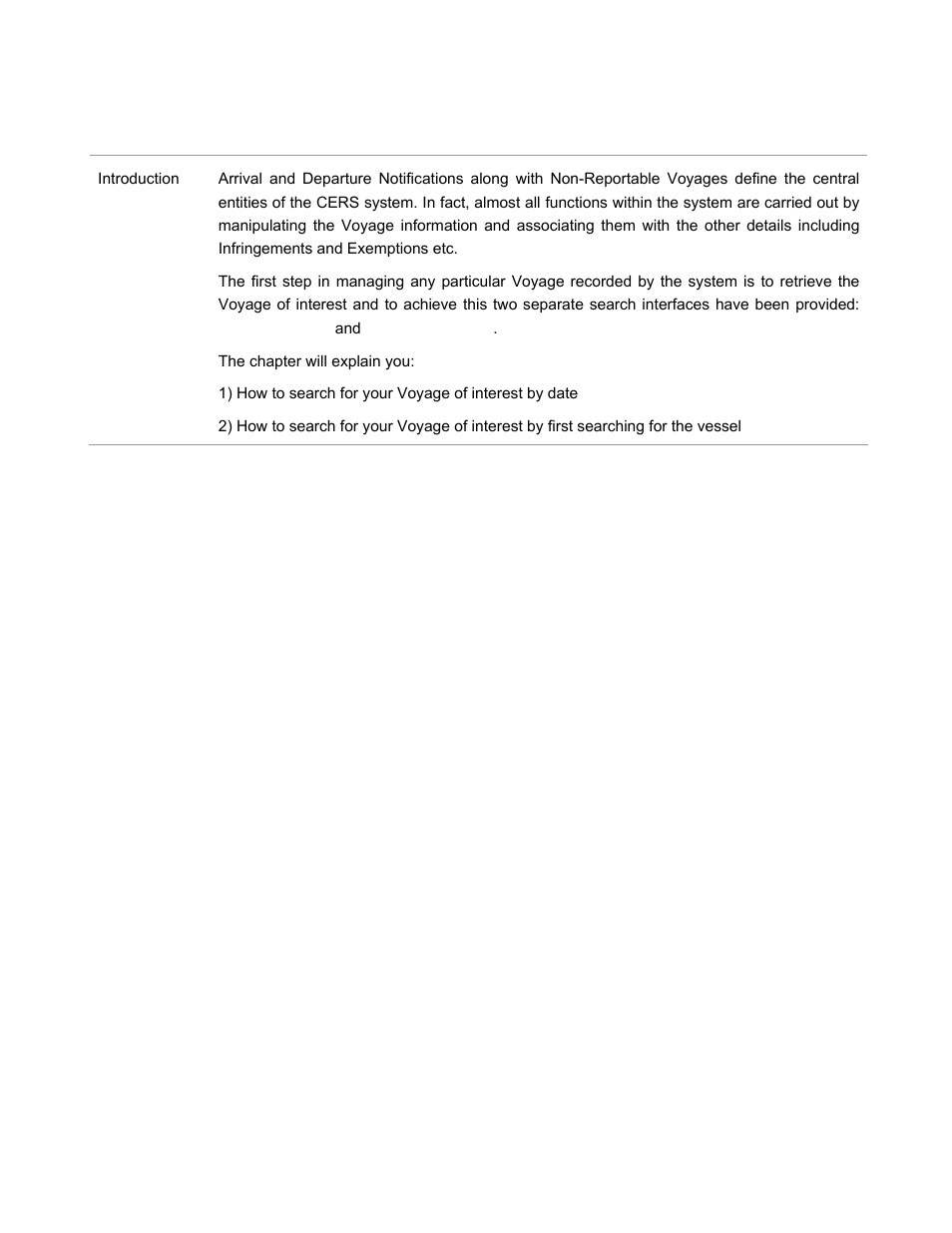 Voyage management | McAfee CERS Port User Manual | Page 38 / 63