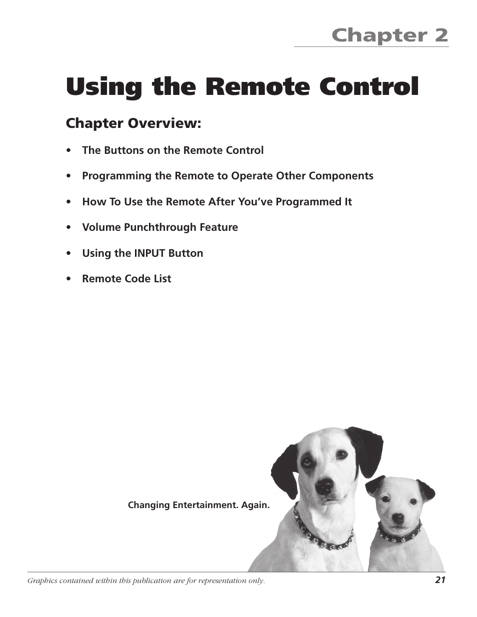 Using the remote control, Chapter 2, Chapter overview | Magni Group HDTV User Manual | Page 23 / 64