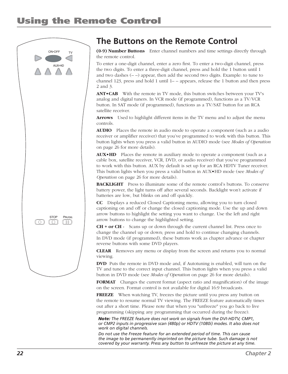 22 chapter 2 | Magni Group HDTV User Manual | Page 24 / 64