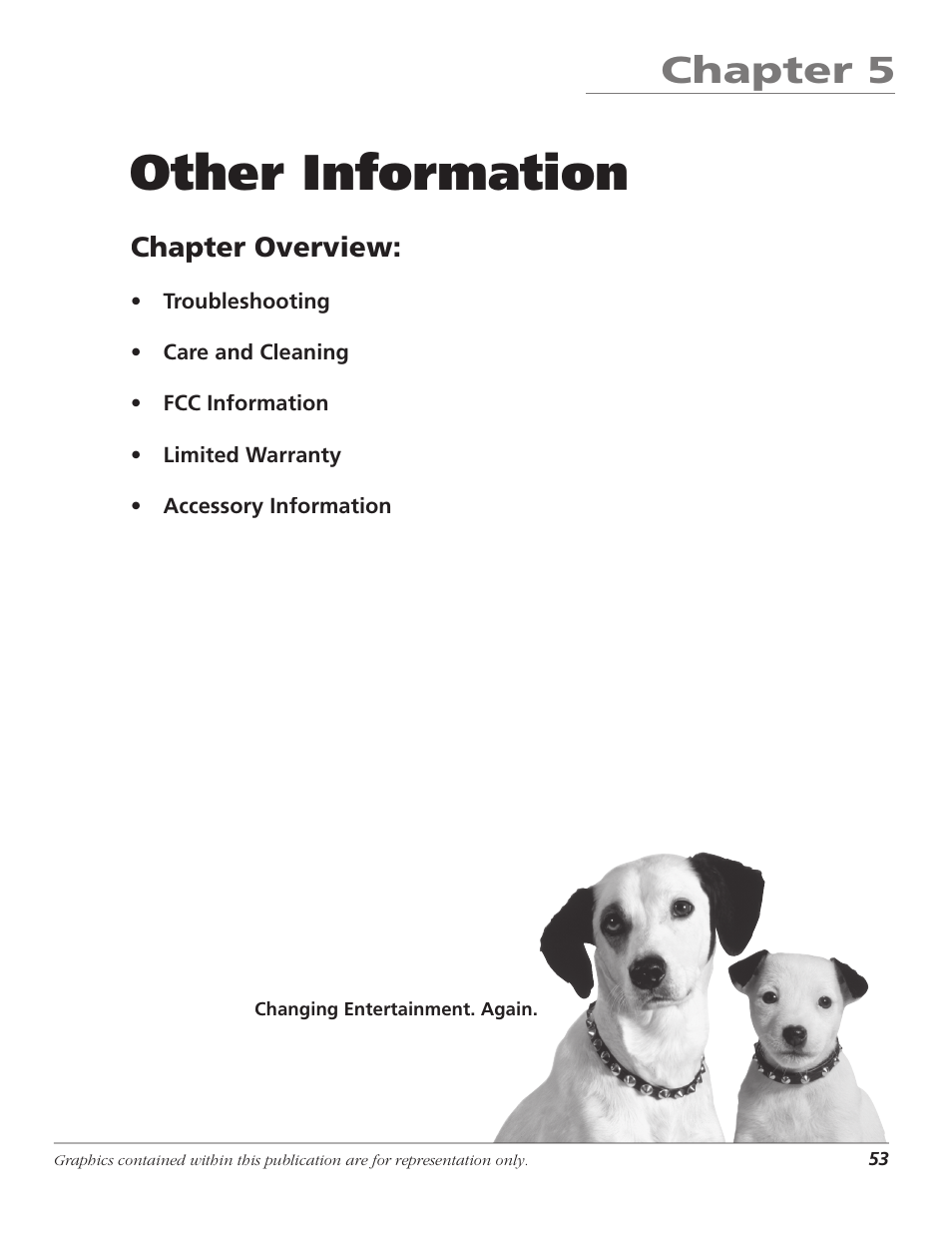 Other information, Chapter 5, Chapter overview | Magni Group HDTV User Manual | Page 55 / 64