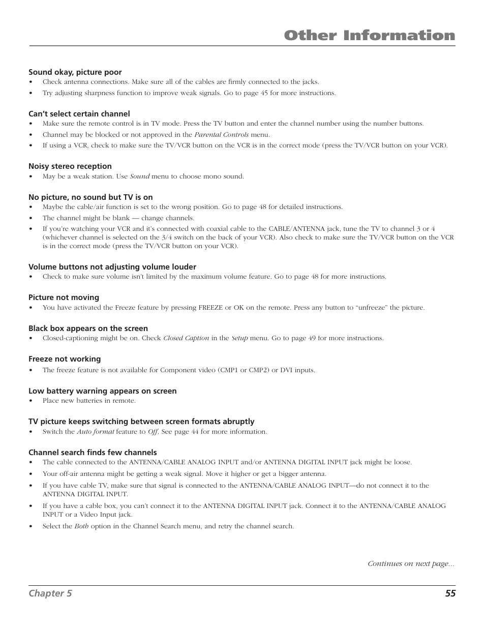 Other information | Magni Group HDTV User Manual | Page 57 / 64