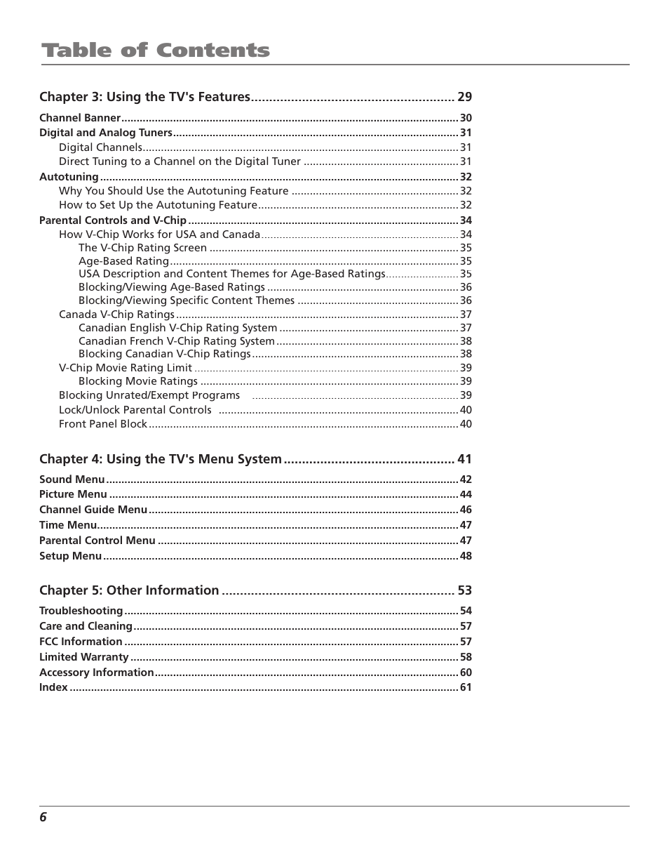 Magni Group HDTV User Manual | Page 8 / 64
