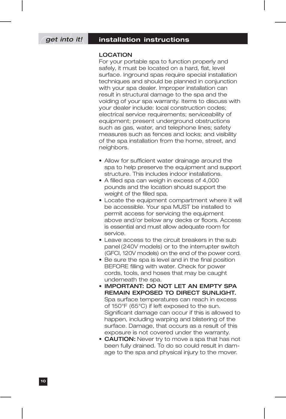 Marquis Everyday Hot Tub User Manual | Page 10 / 29