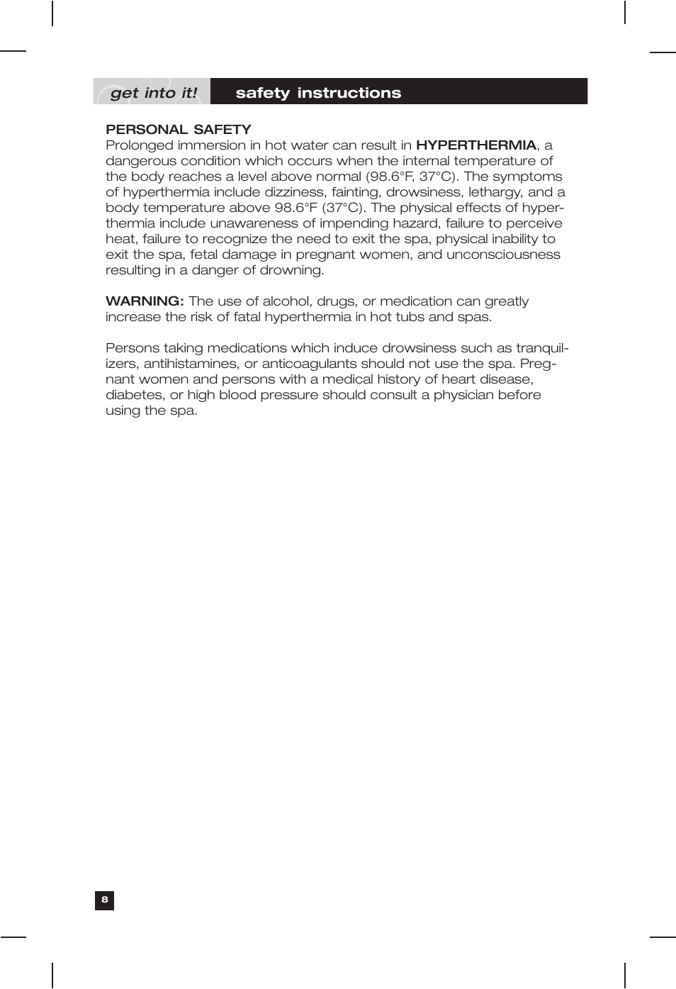 Marquis Everyday Hot Tub User Manual | Page 8 / 29
