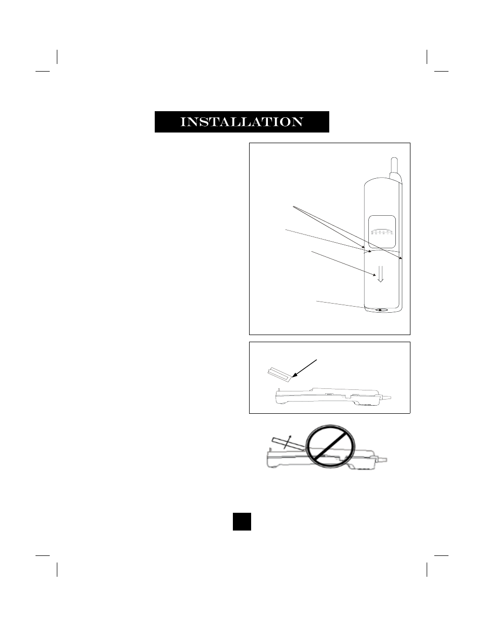 Install the handset battery, Removing the handset battery and battery cover | Marquis 9002MWD User Manual | Page 20 / 38