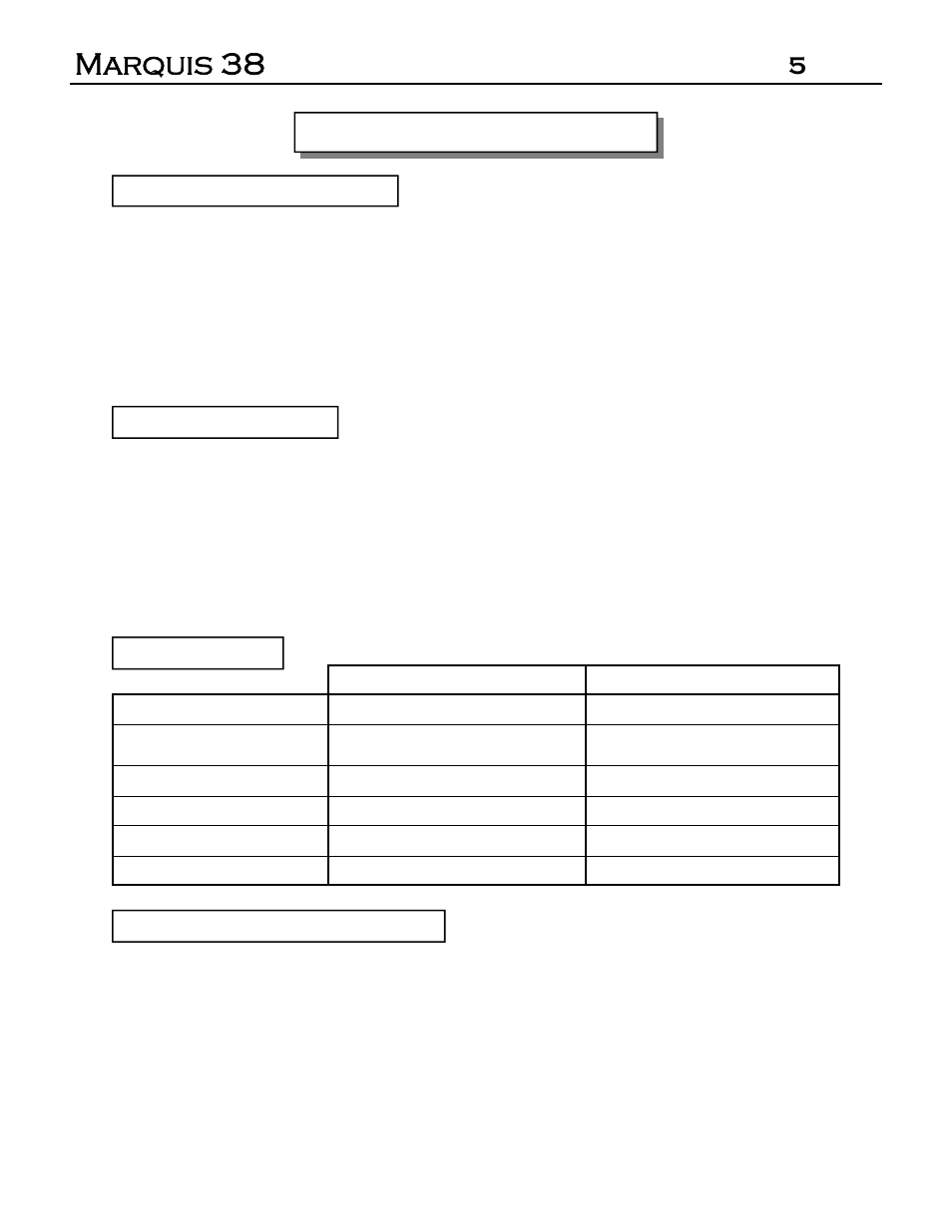 Marquis 38, 5general information | Marquis DVR-38 User Manual | Page 5 / 31