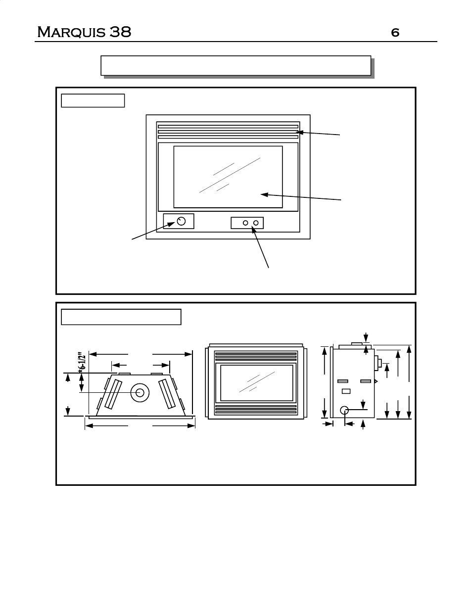 Marquis 38, 6appliance description & dimensions | Marquis DVR-38 User Manual | Page 6 / 31