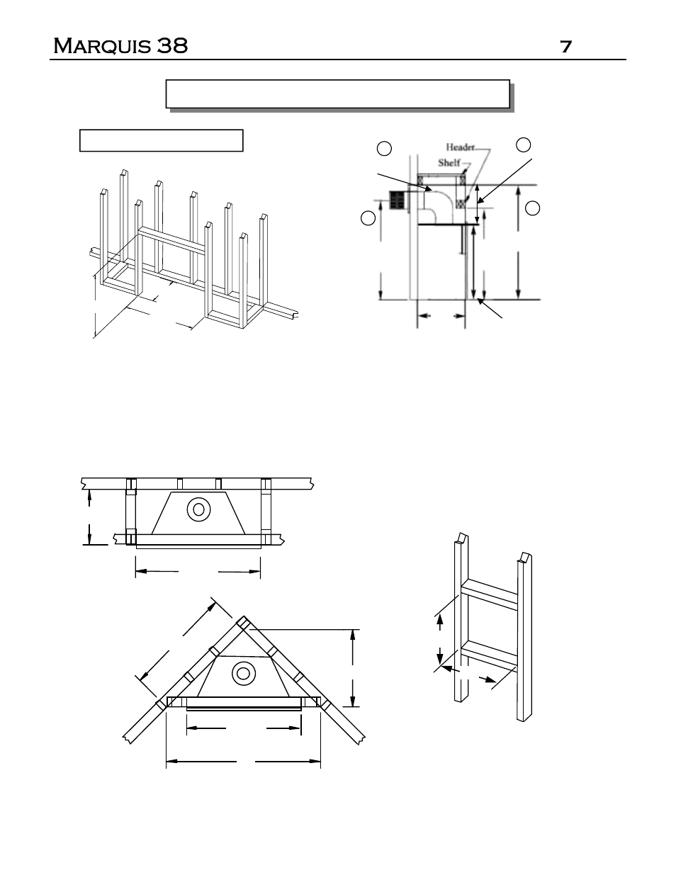 Marquis 38, 7framing dimensions | Marquis DVR-38 User Manual | Page 7 / 31