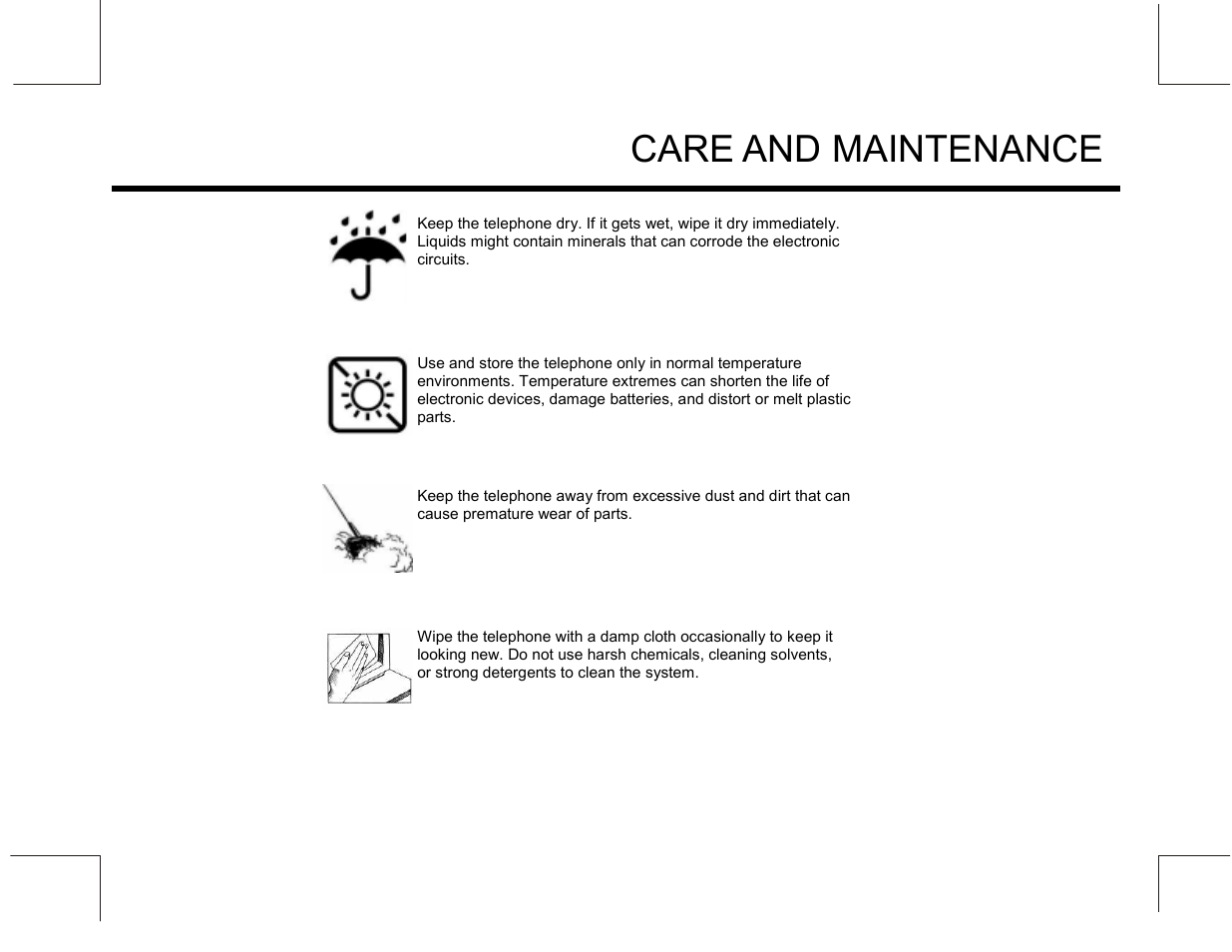 Care and maintenance | Marquis MW10 User Manual | Page 21 / 23