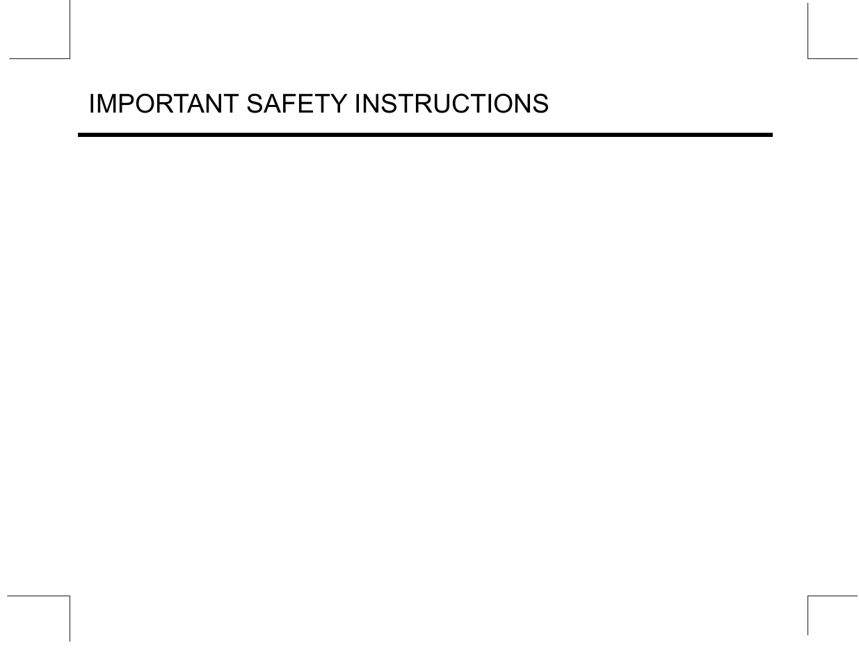 Important safety instructions, Save these instructions | Marquis MW10 User Manual | Page 4 / 23