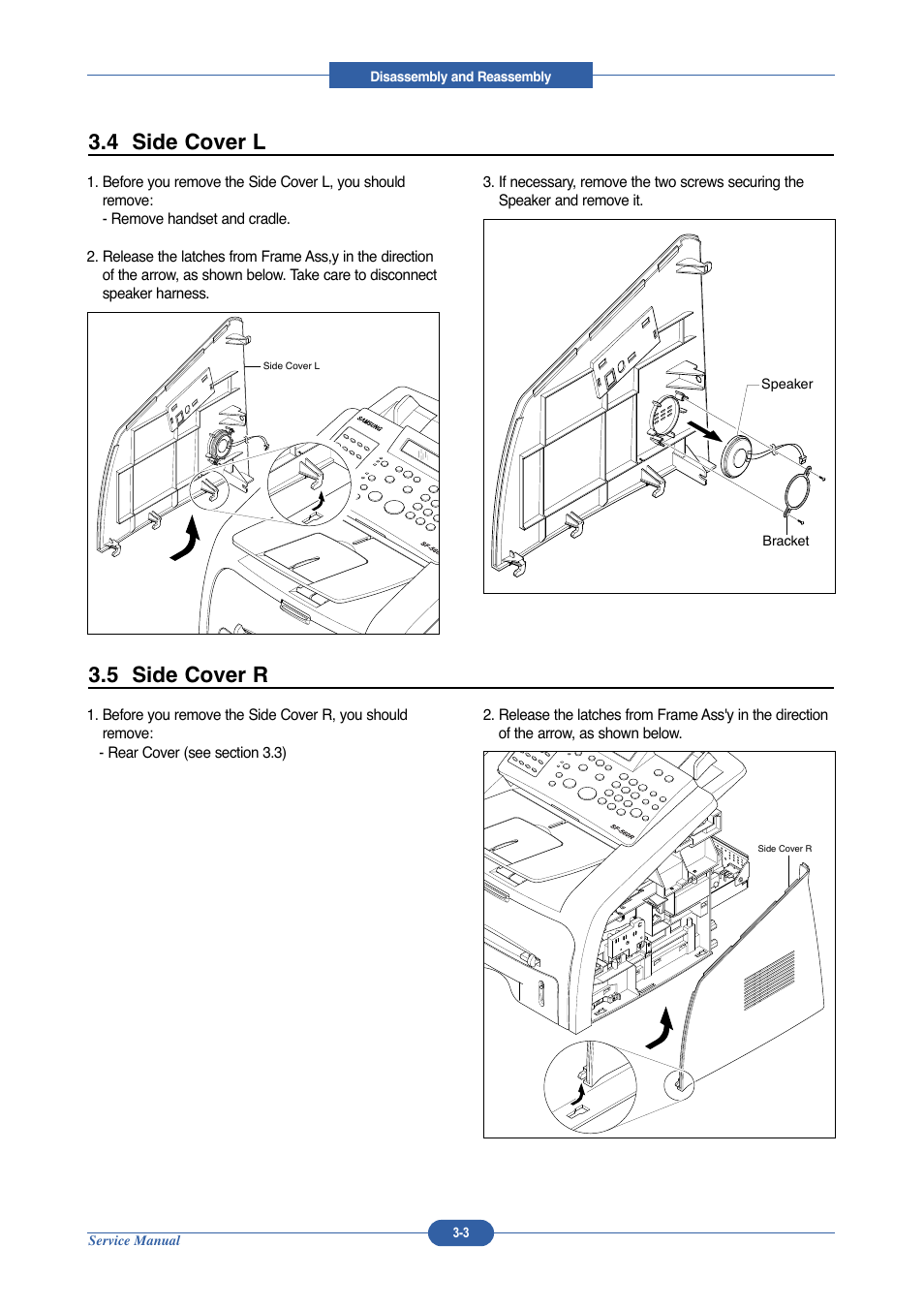 4 side cover l, 5 side cover r | Muratec DIGITAL LASER F-114 User Manual | Page 39 / 162
