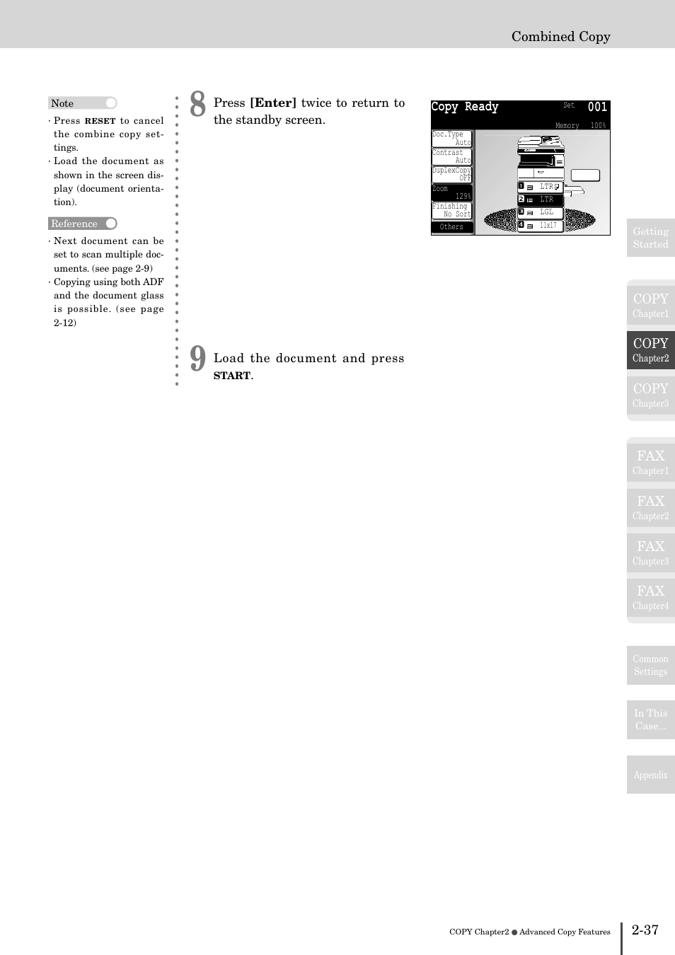 Copy ready 001 | Muratec MFX-2830 User Manual | Page 117 / 471