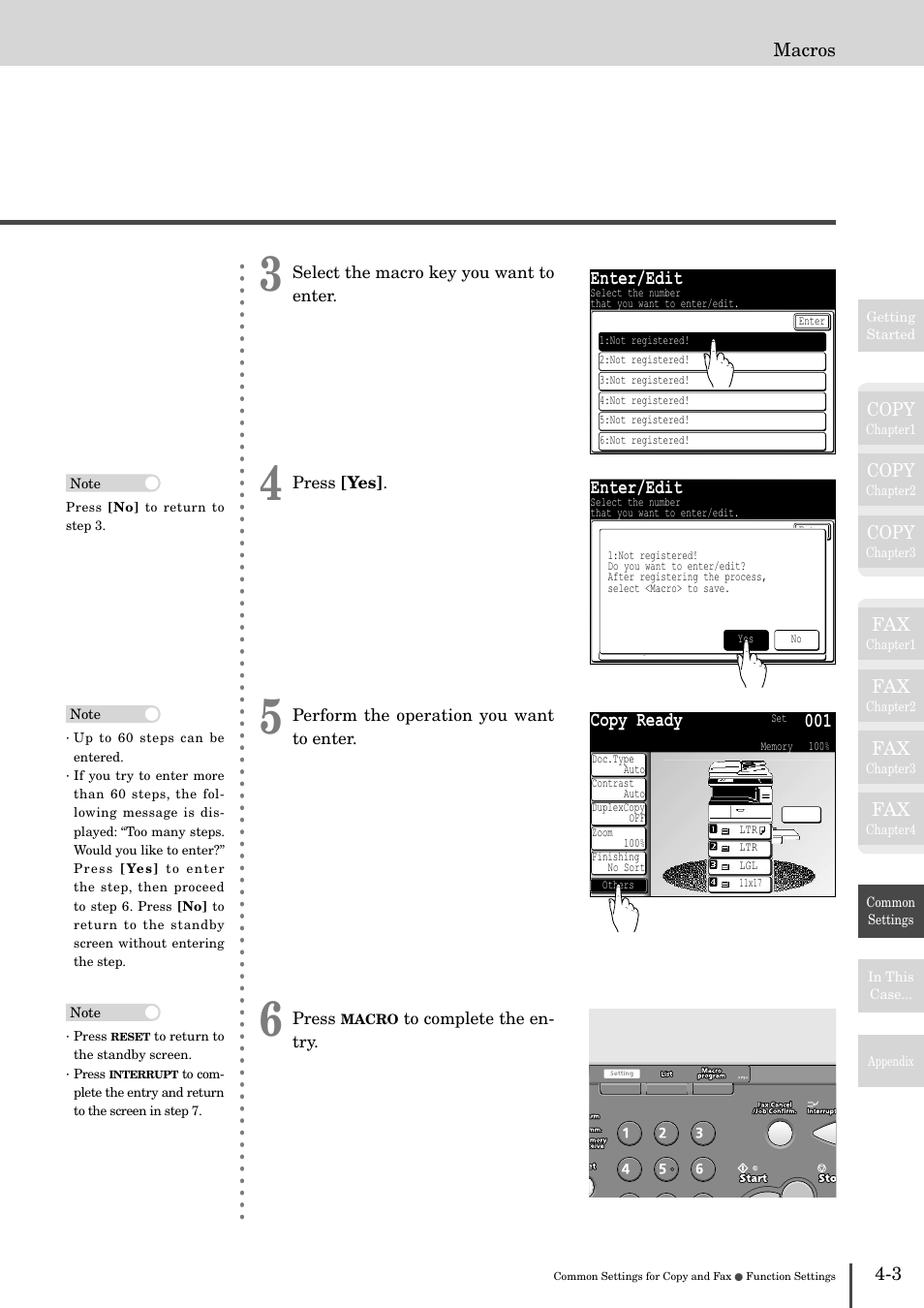 Enter/edit, Copy ready 001 | Muratec MFX-2830 User Manual | Page 381 / 471