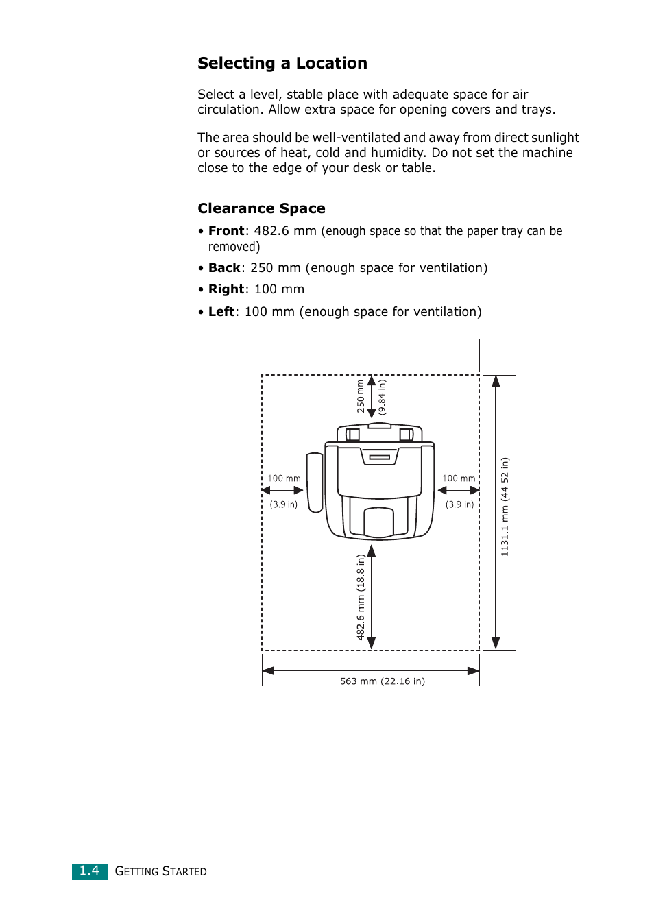 Selecting a location | Muratec F-114 Series User Manual | Page 17 / 211