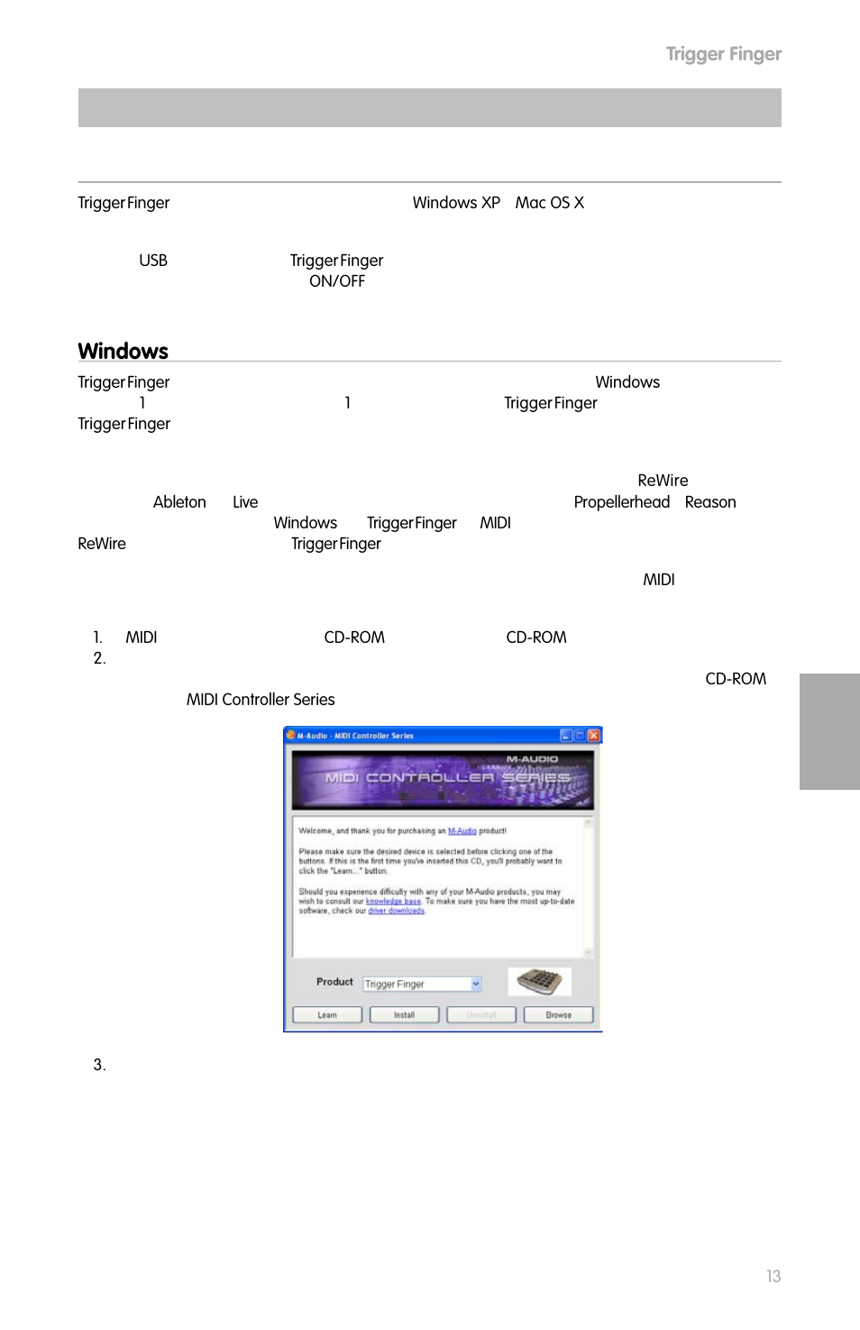 ドライバ情報、サポート情報, Windows | M-AUDIO Drums User Manual | Page 12 / 14